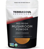 Terrasoul Superfoods Red Reishi Mushroom 4:1 Extract Powder 156g pouch front view
