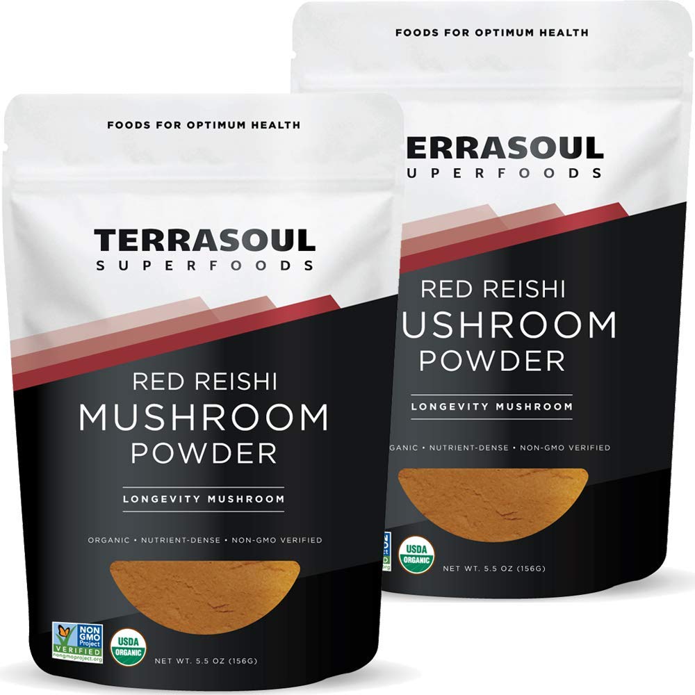 Terrasoul Superfoods Red Reishi Mushroom 4:1 Extract Powder front view