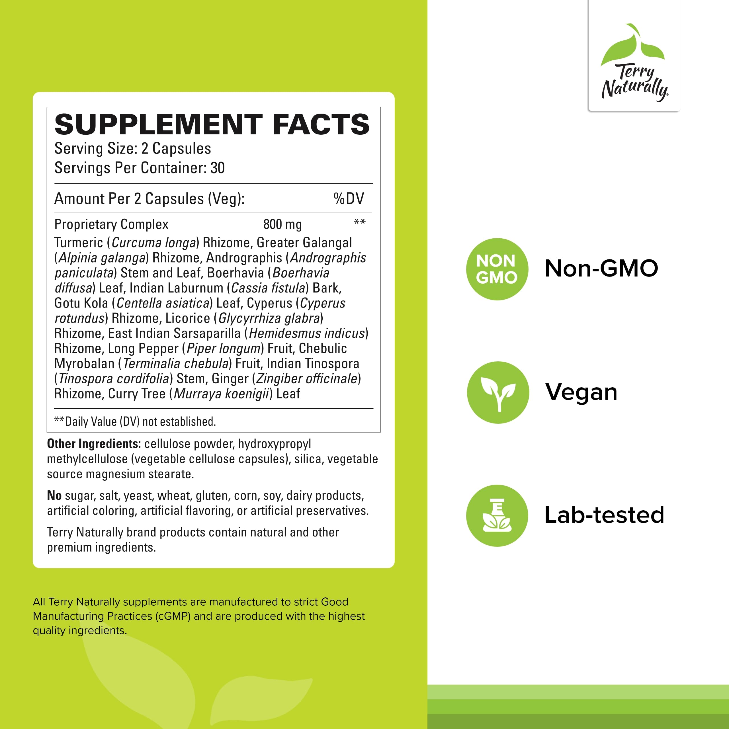 Terry Naturally a daily routine Support Supplement 60 Capsules side view