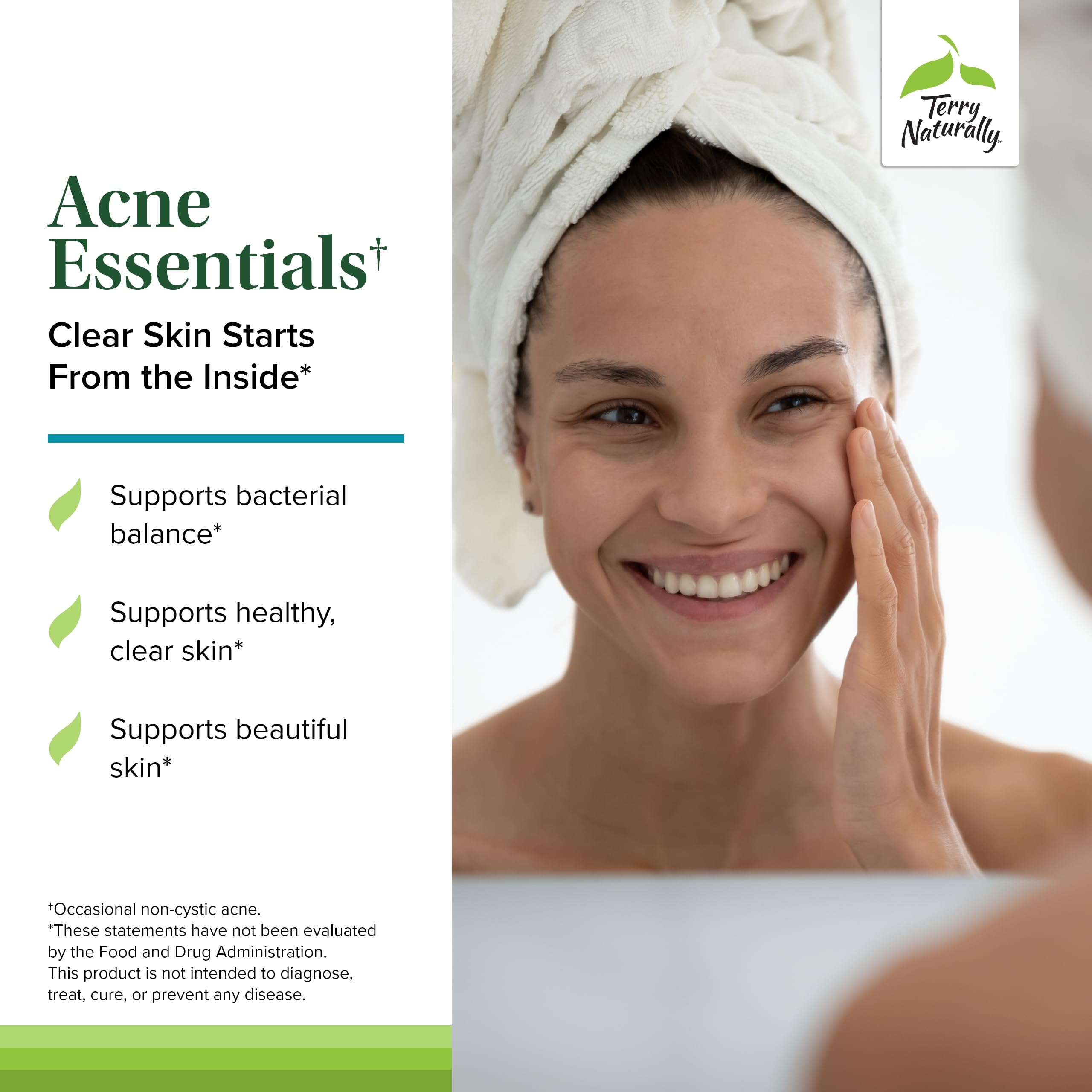 Terry Naturally Acne Essentials 14g supplement side view