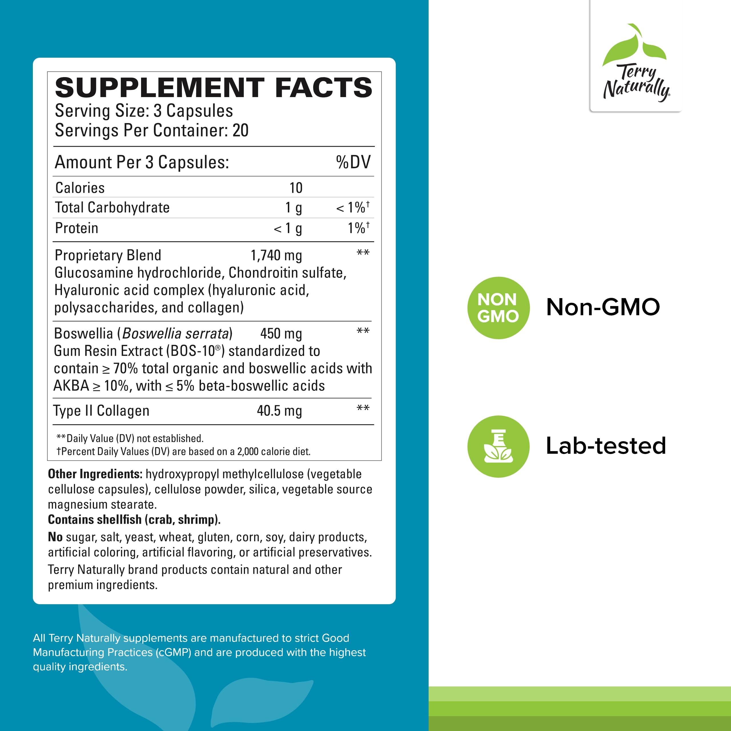 Terry Naturally Advanced Joint Support Capsules side view