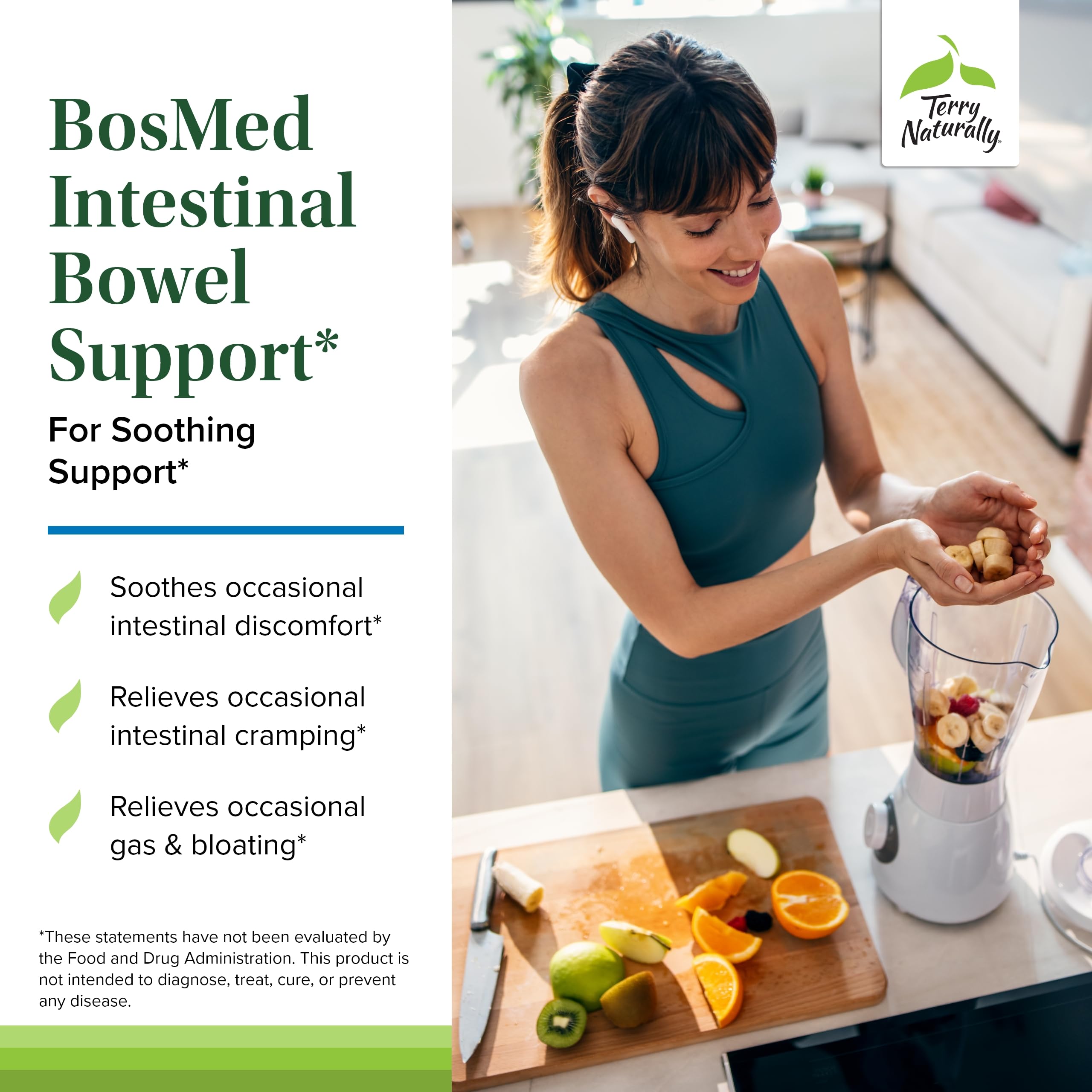 Terry Naturally BosMed Intestinal Bowel Support 14g side view