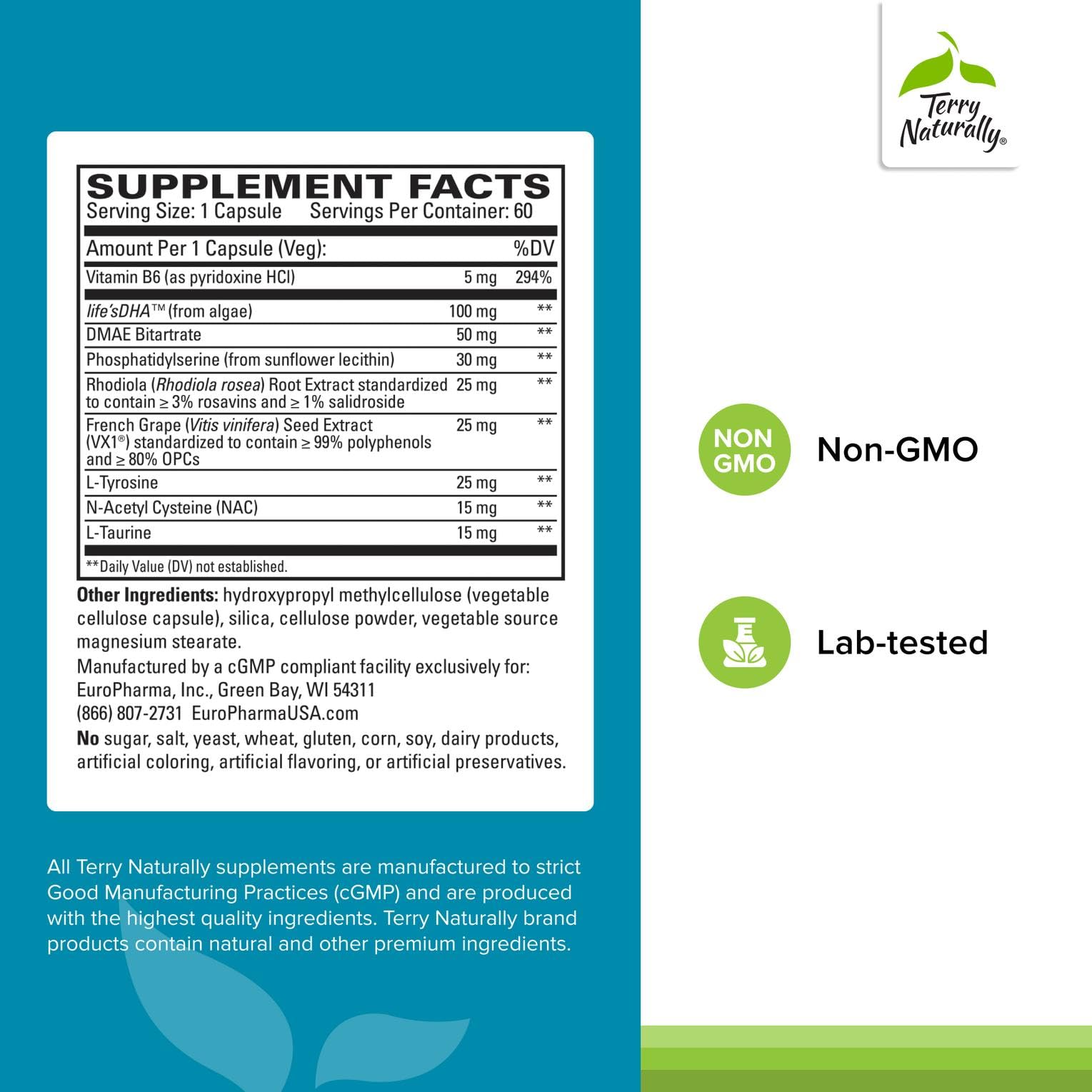 Terry Naturally Calming Supplement for Kids side view