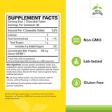Terry Naturally Chewable Tablets side view showing dosage instructions
