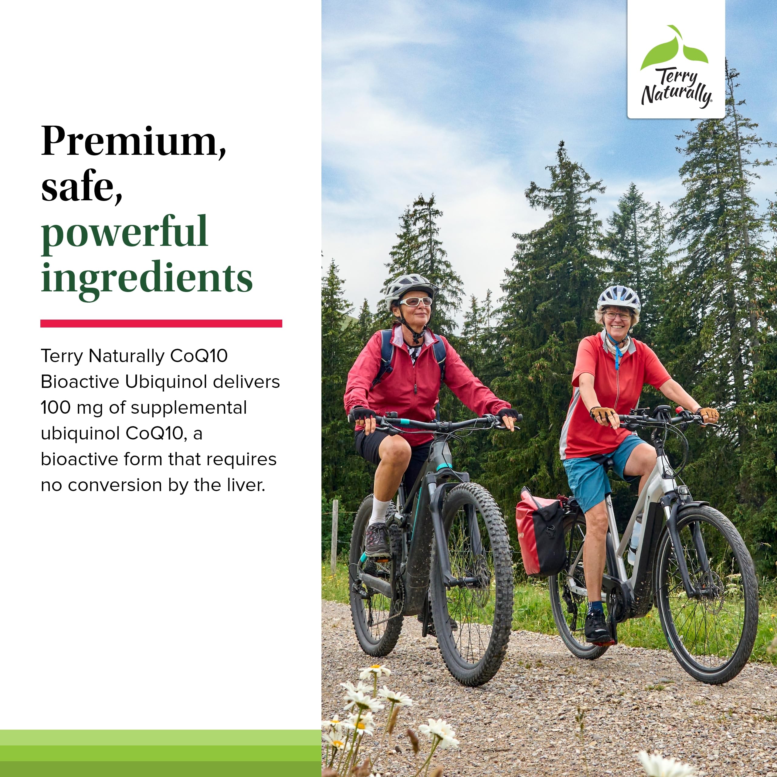 Terry Naturally CoQ10 Energy Supplement softgel in hand