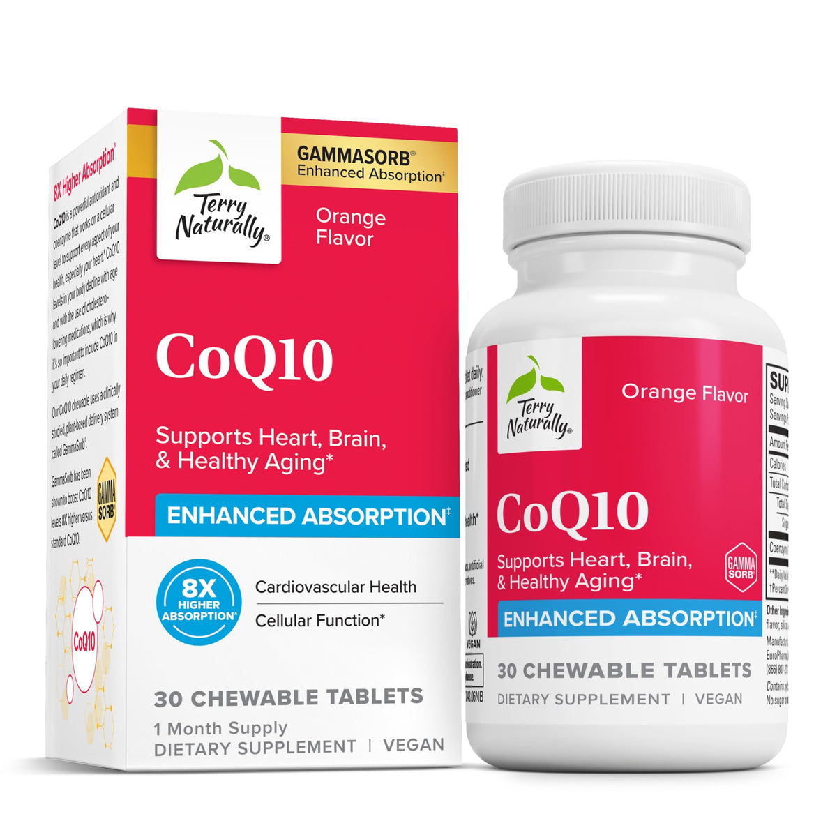 Terry Naturally CoQ10 Supplement 77g front view with packaging