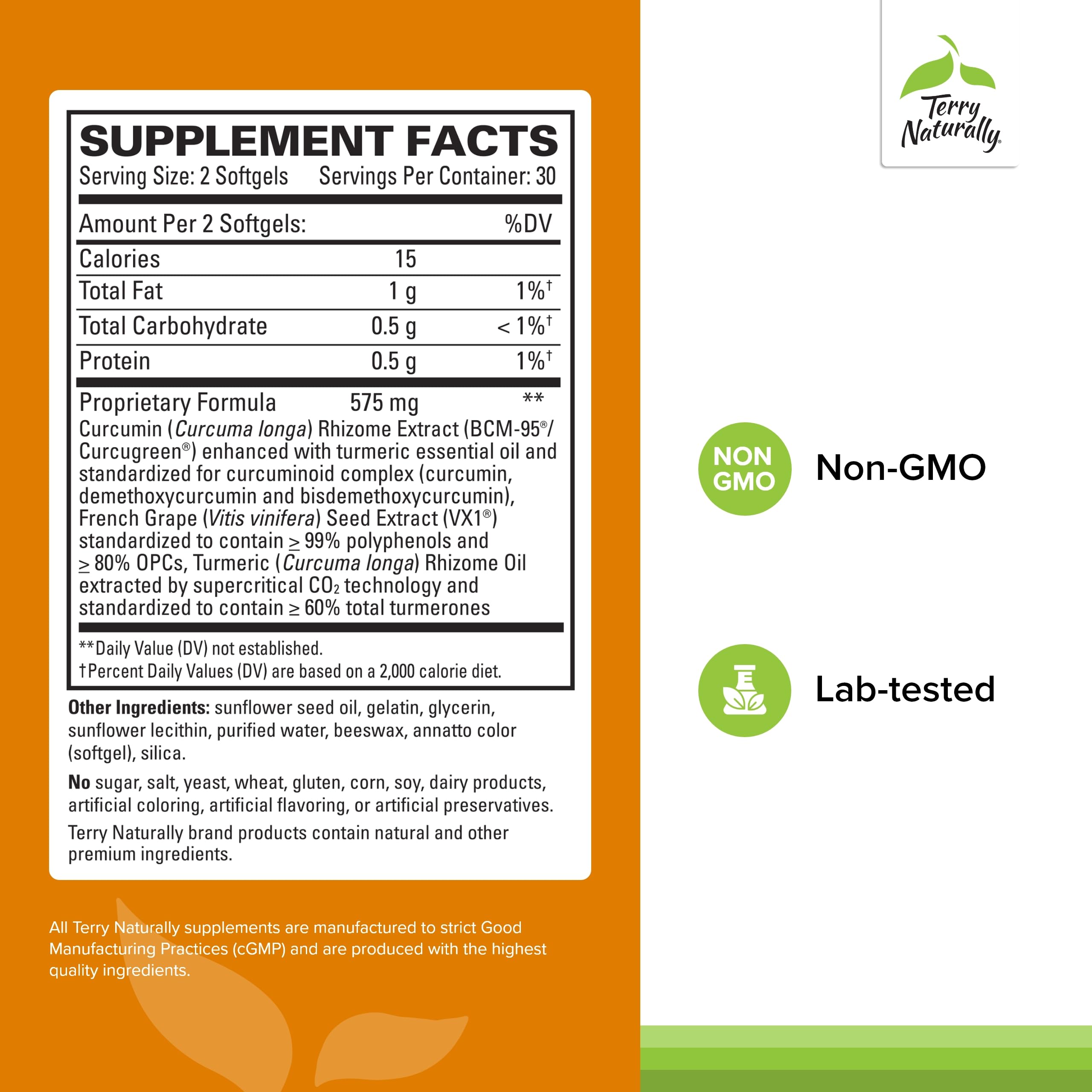 Terry Naturally CuraMed Curcumin 132g side view