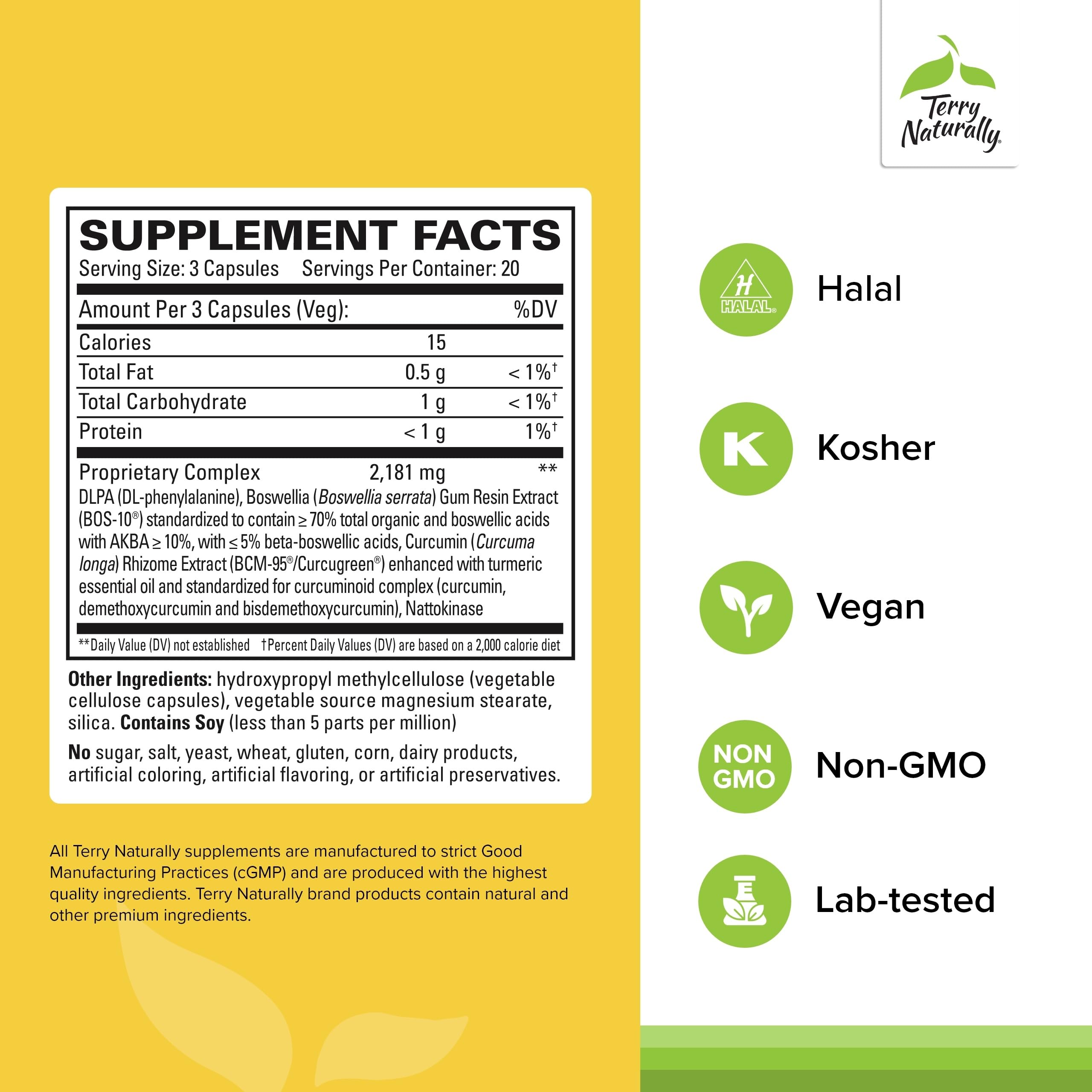 Terry Naturally Curamin Curcumin Supplement side view