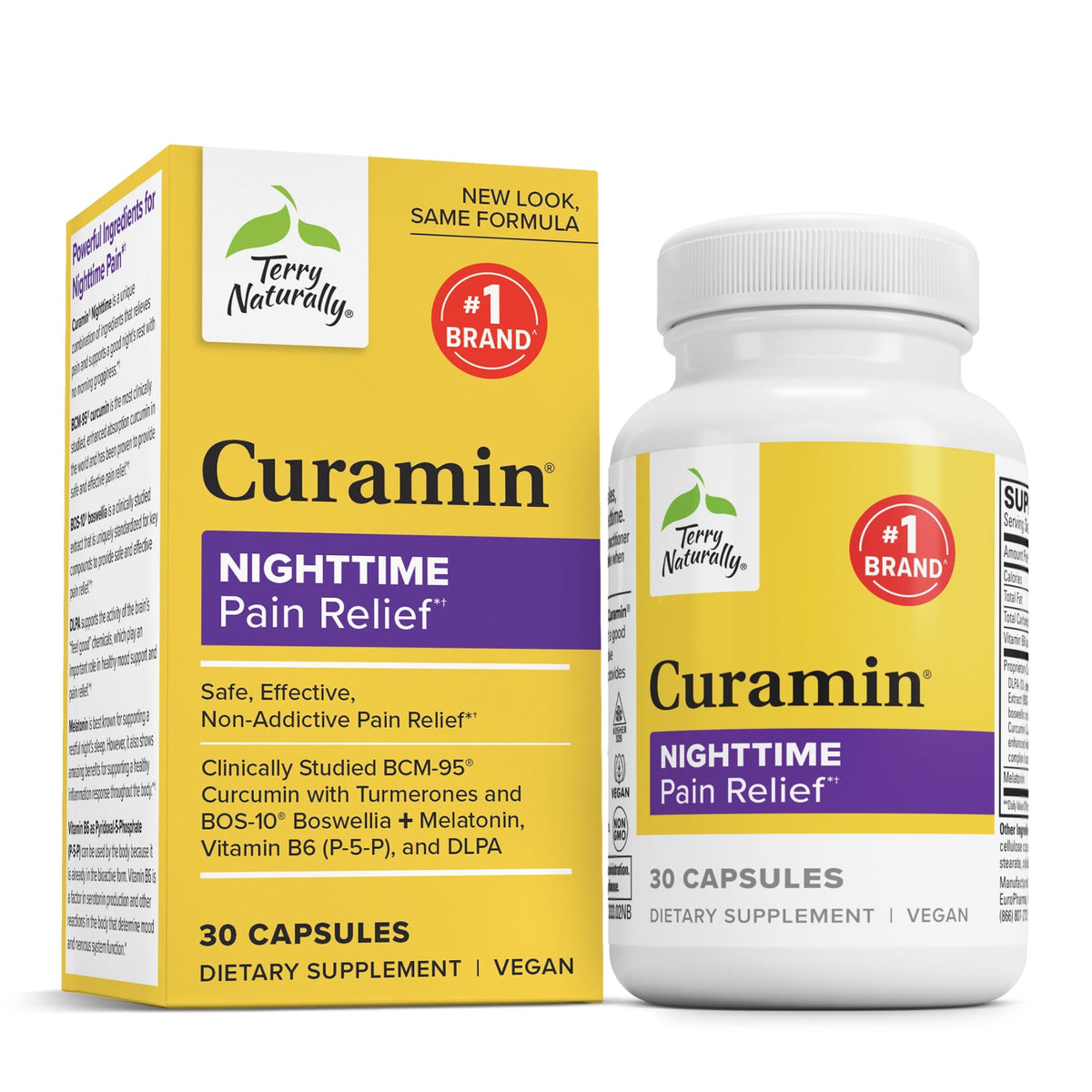 Terry Naturally Curamin Nighttime Capsules front view