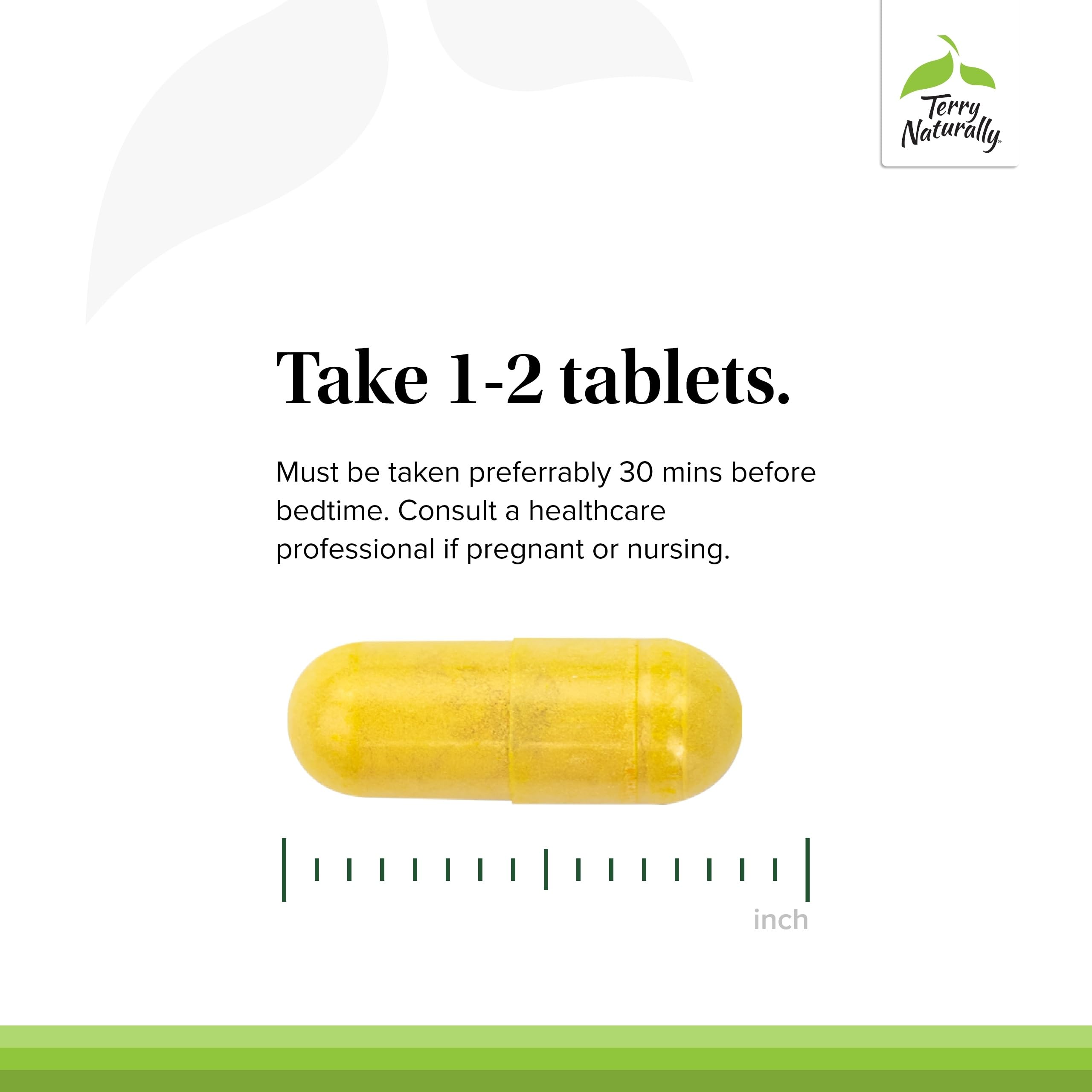 Terry Naturally Curamin Nighttime Capsules with dosage information