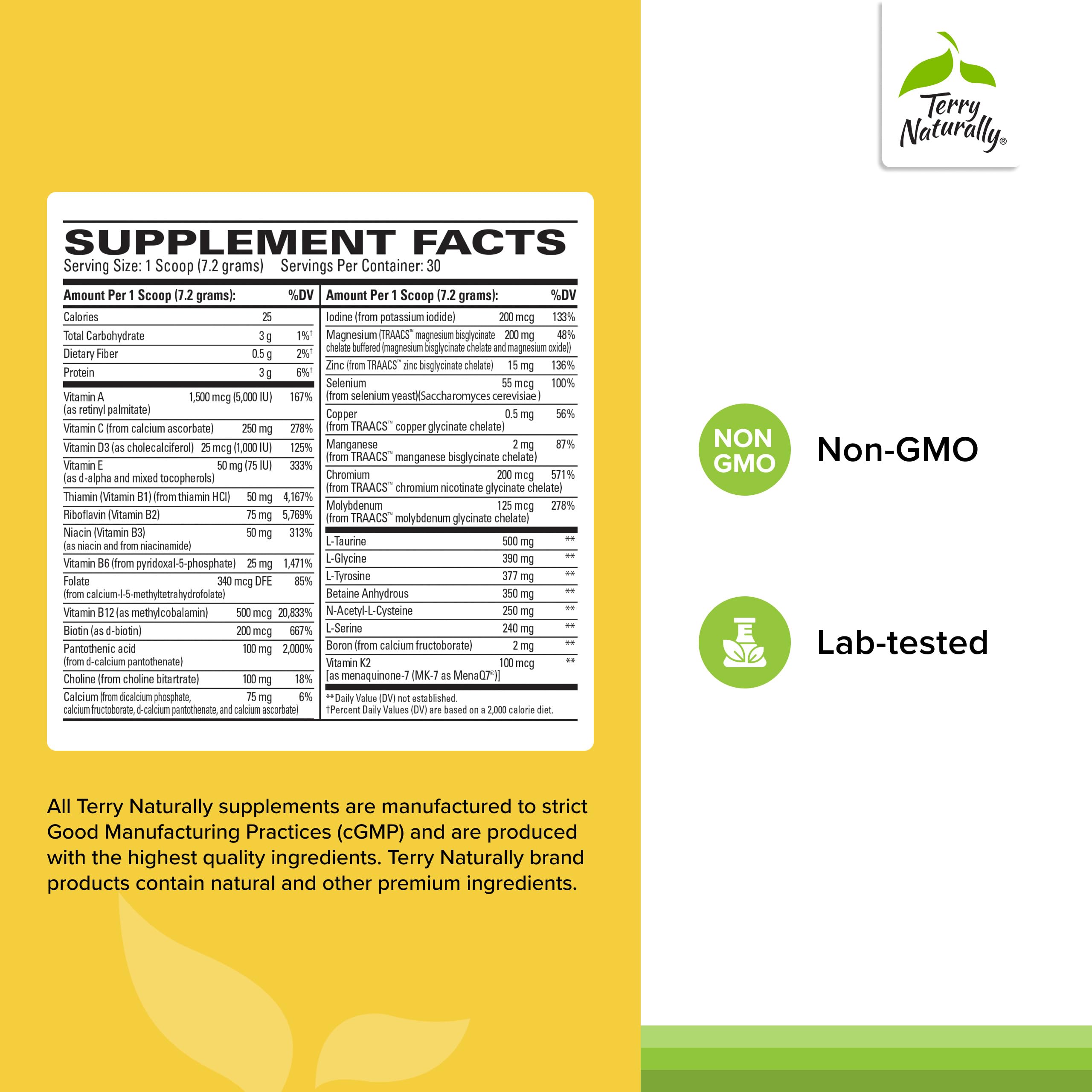 Terry Naturally Energy Revitalization packaging side view