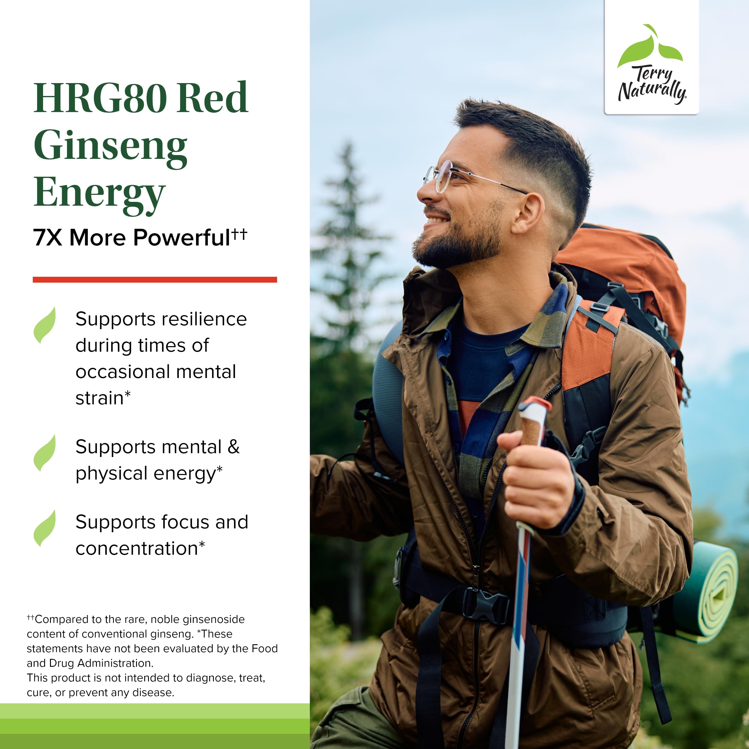 Terry Naturally Ginseng Supplement 50g packaging