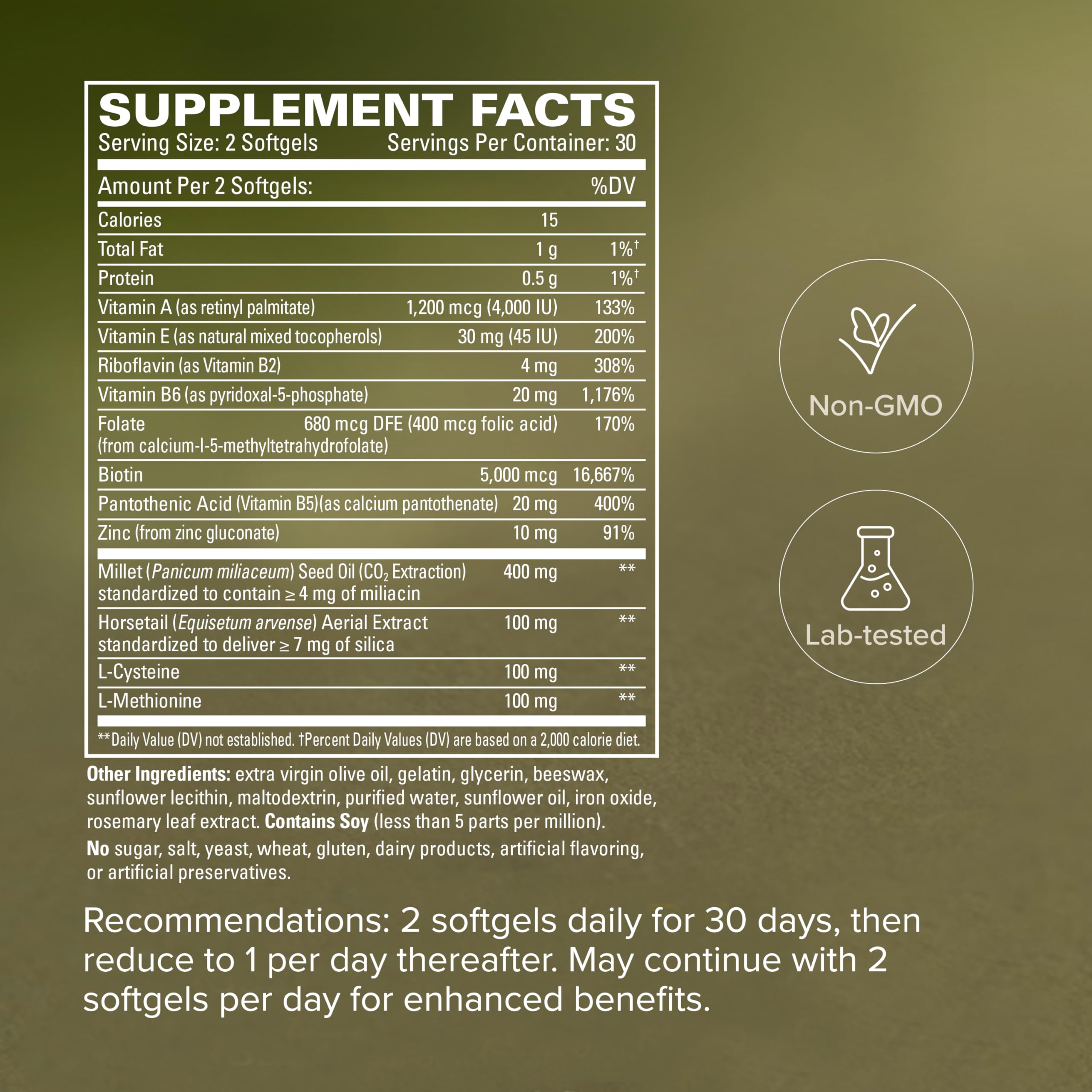 Terry Naturally Hair Renew Formula 60sg capsules with measuring spoon