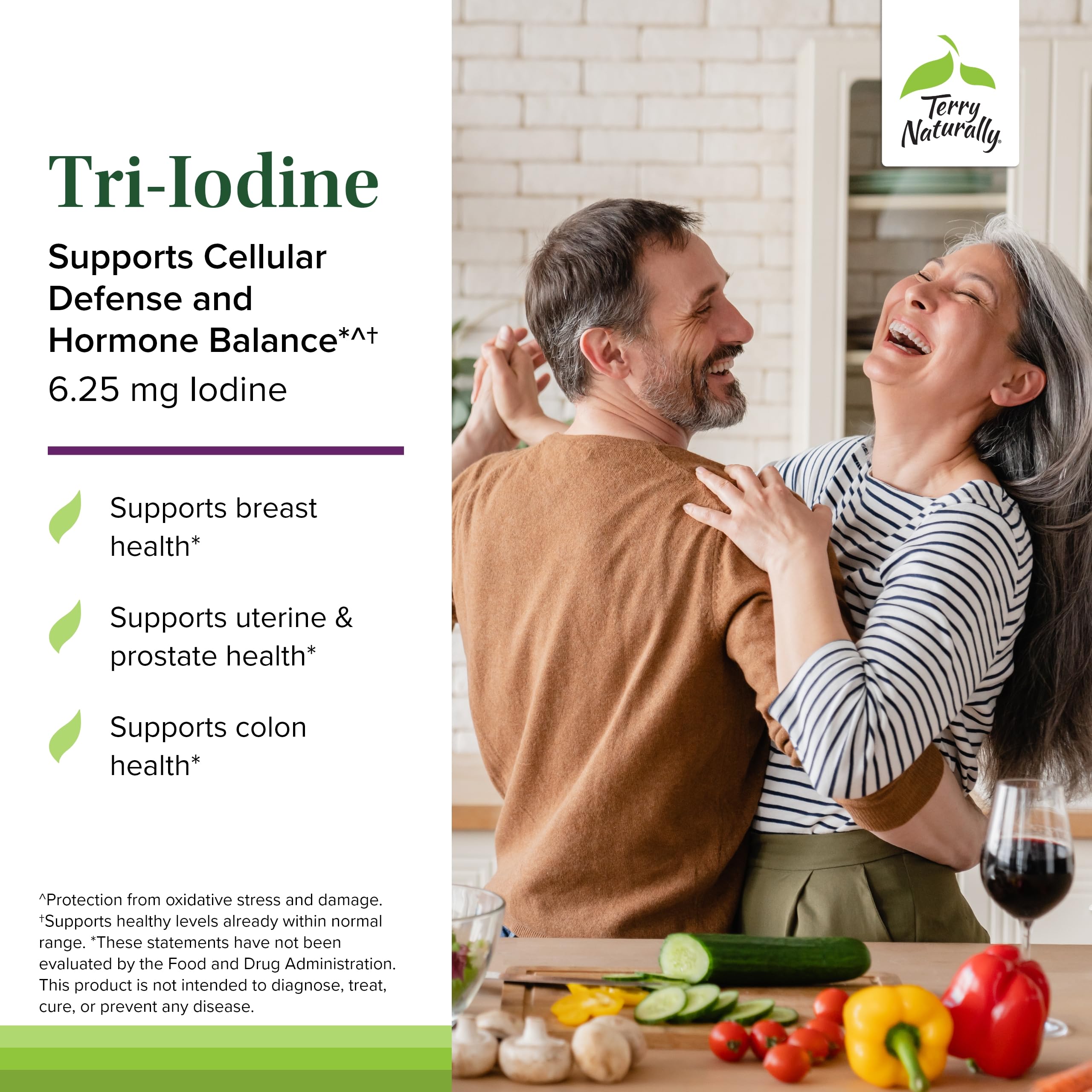 Terry Naturally Iodine Wellness Supplement 14g capsule close-up