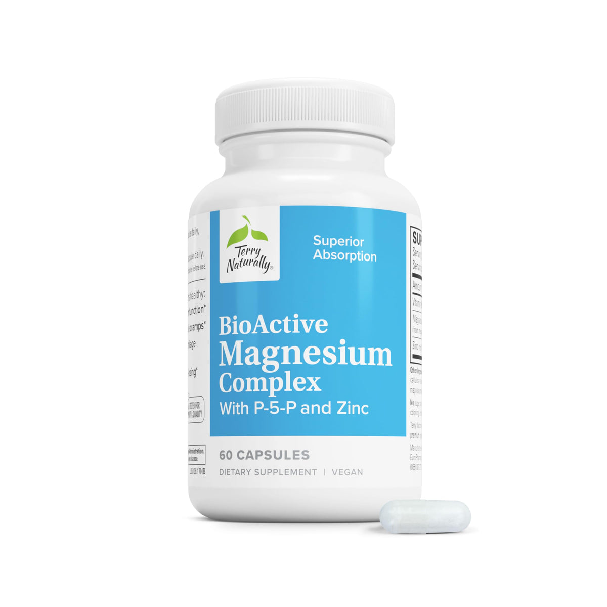Terry Naturally Magnesium Supplement 60 Capsules front view