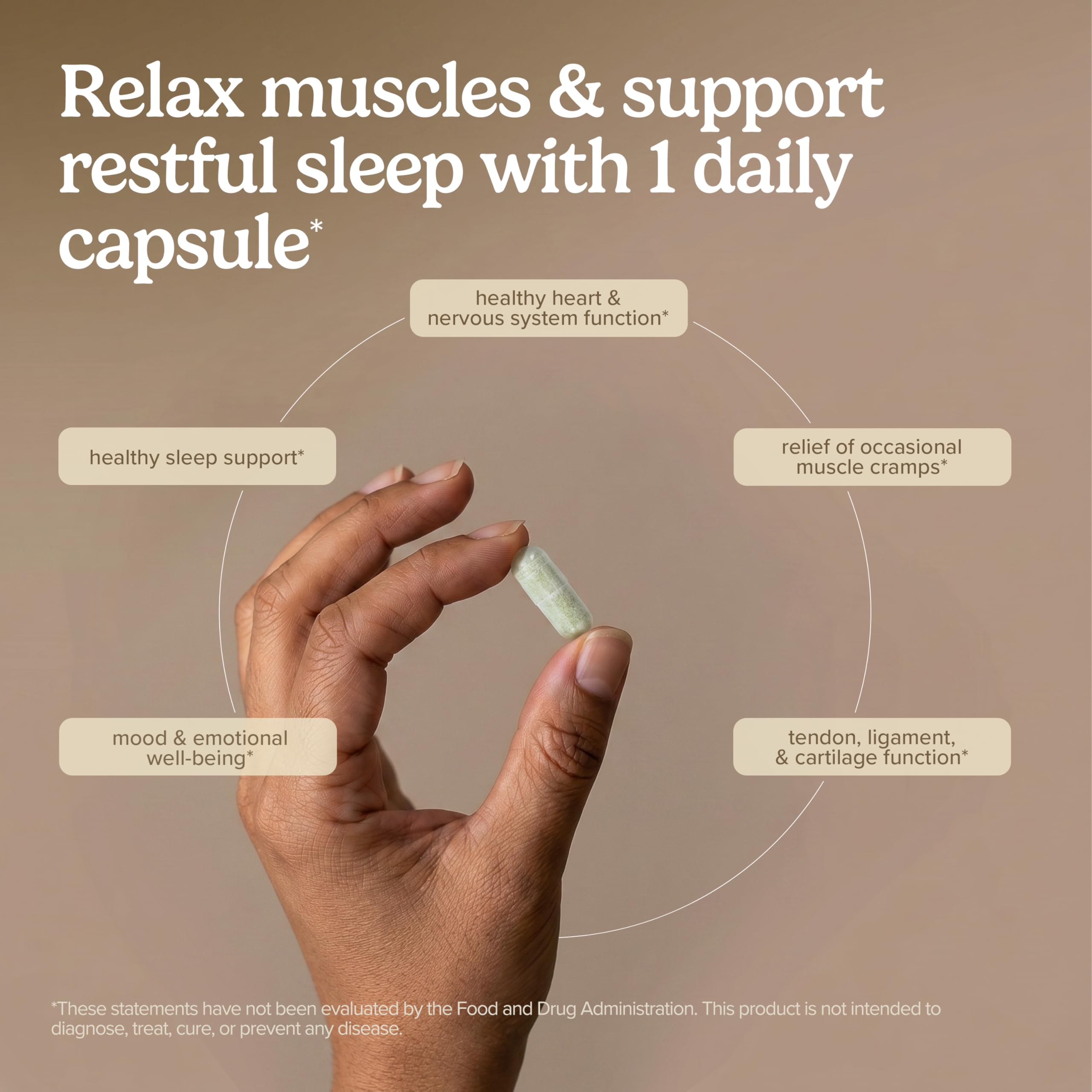 Terry Naturally Magnesium Supplement capsules on a wooden surface