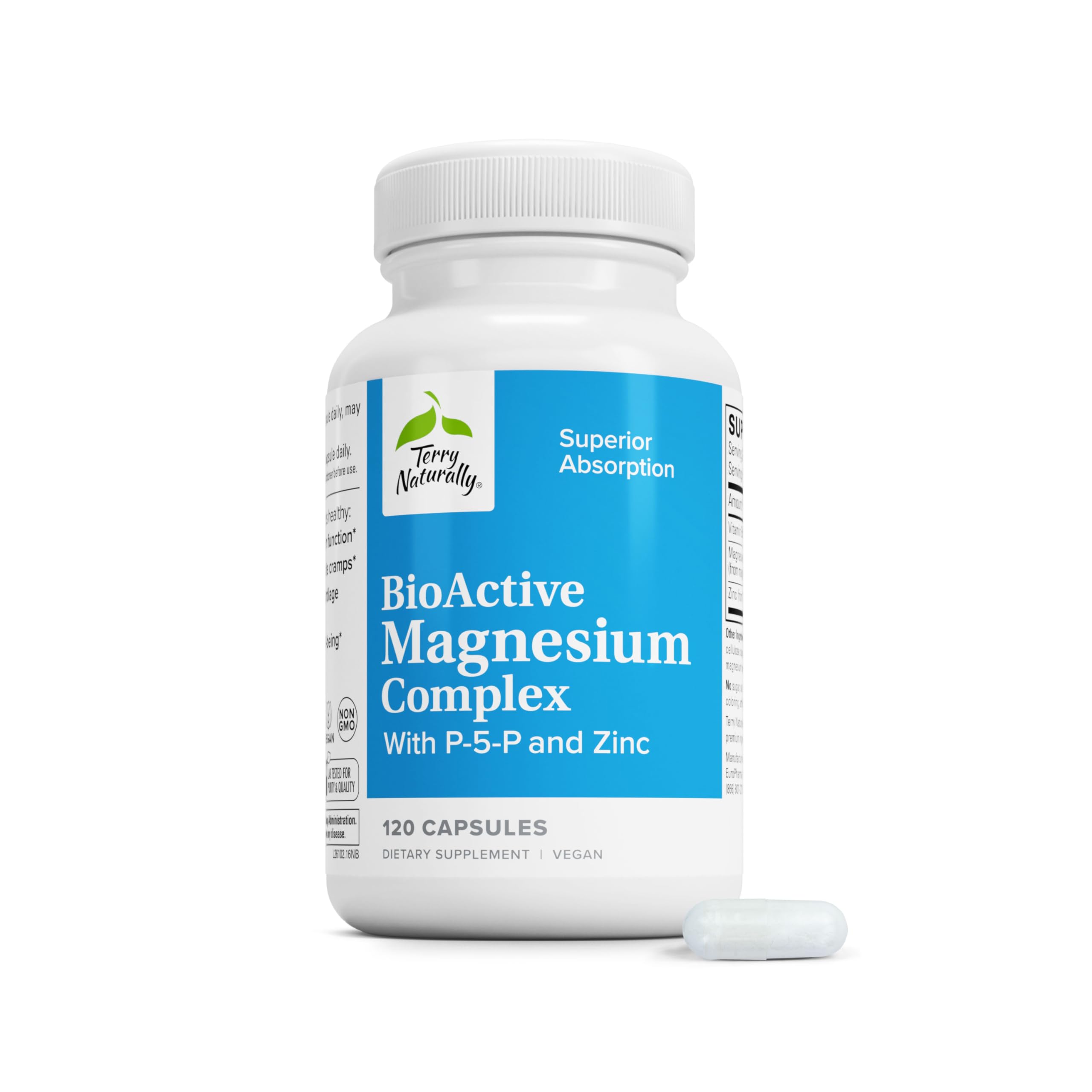 Terry Naturally Magnesium Supplement front view with packaging