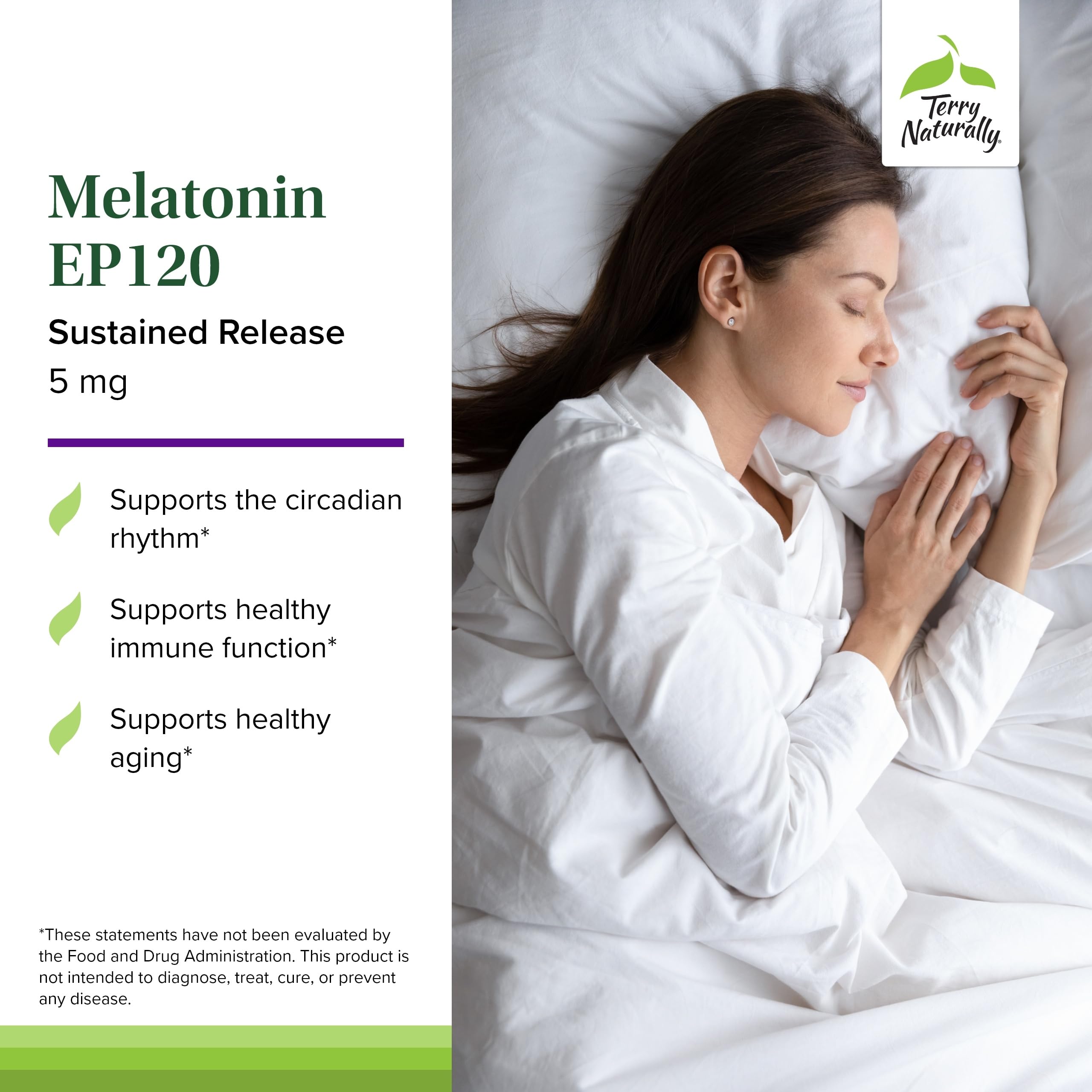 Terry Naturally Melatonin Supplement 5mg packaging details