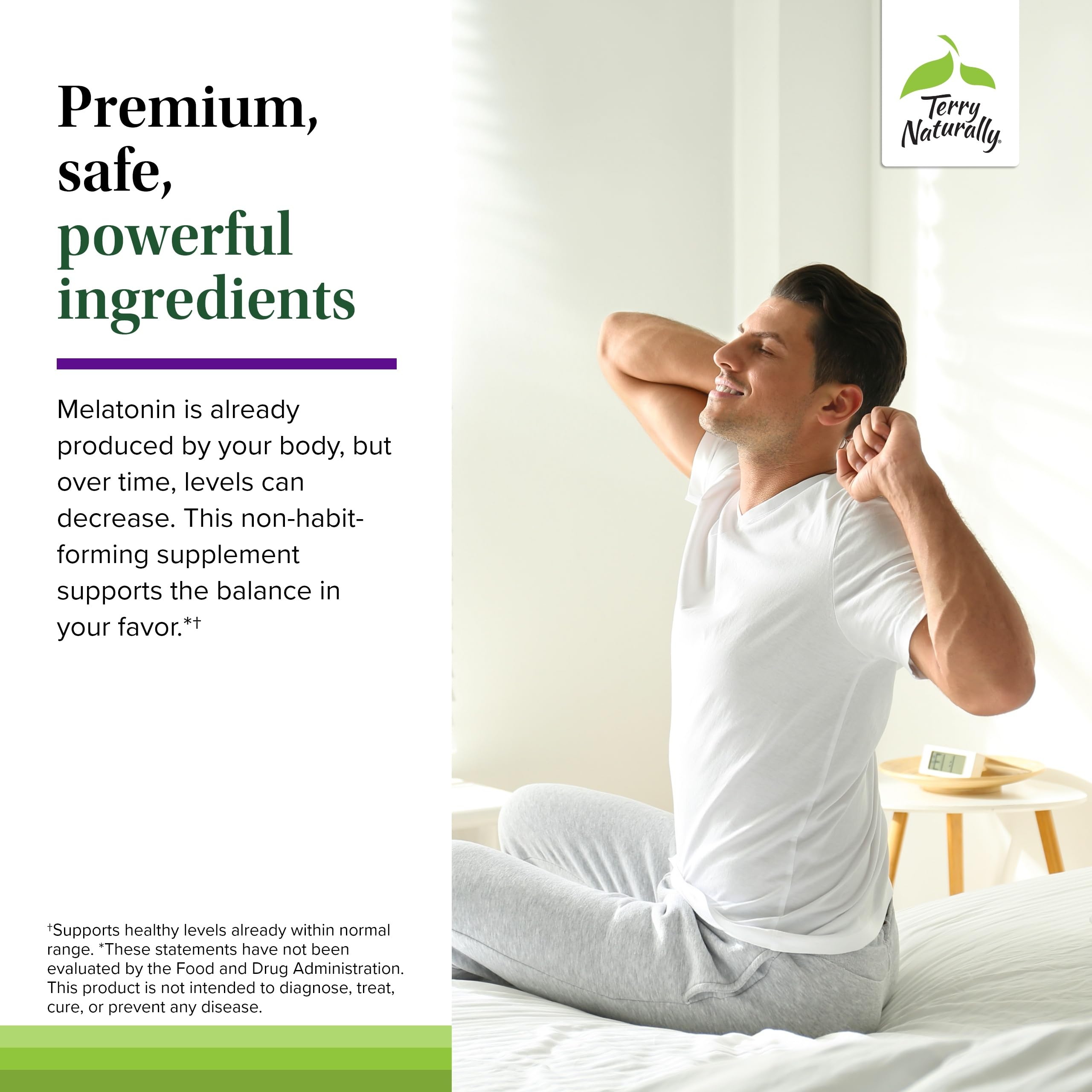 Terry Naturally Melatonin Supplement 5mg tablet close-up