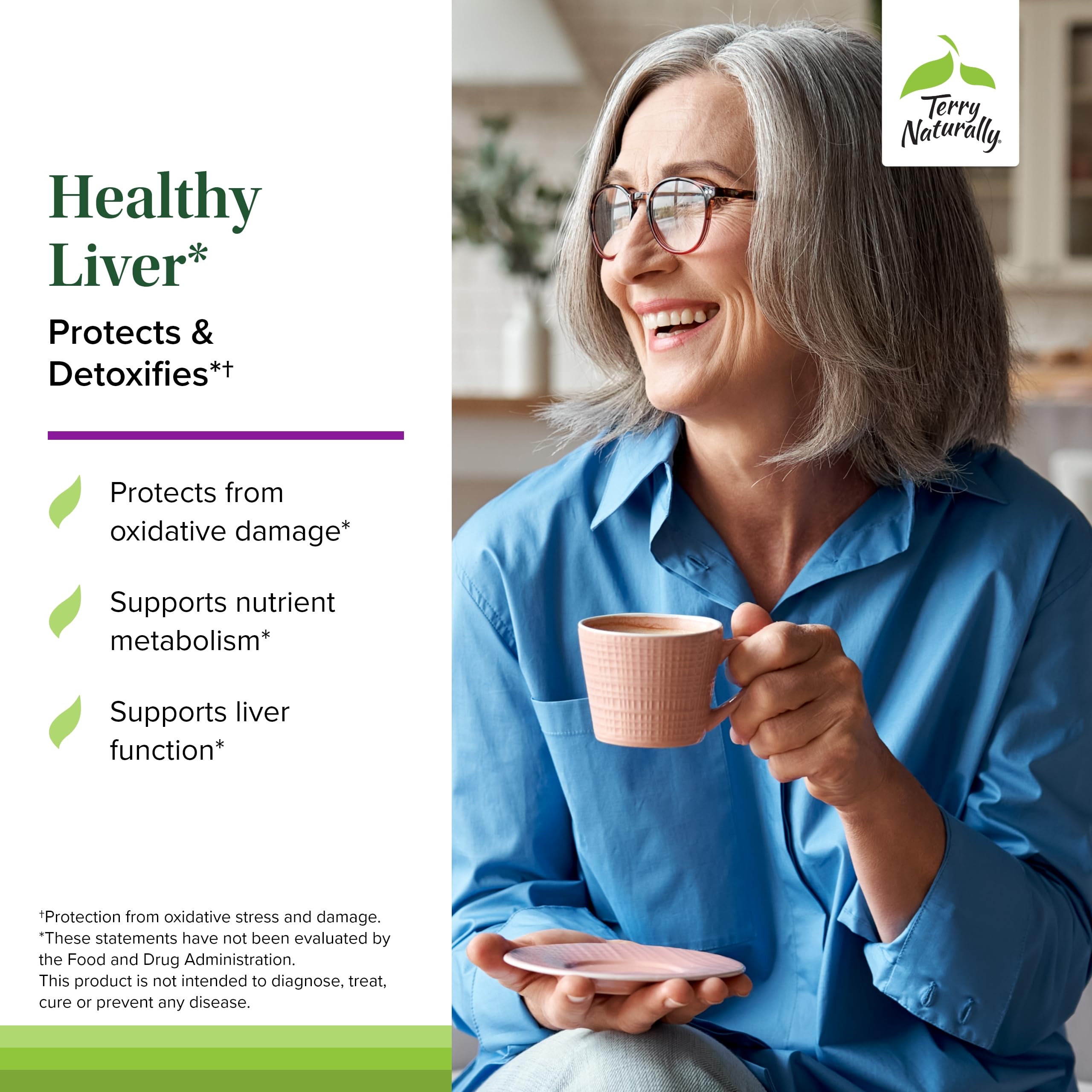 Terry Naturally Milk Thistle supplement capsules close-up
