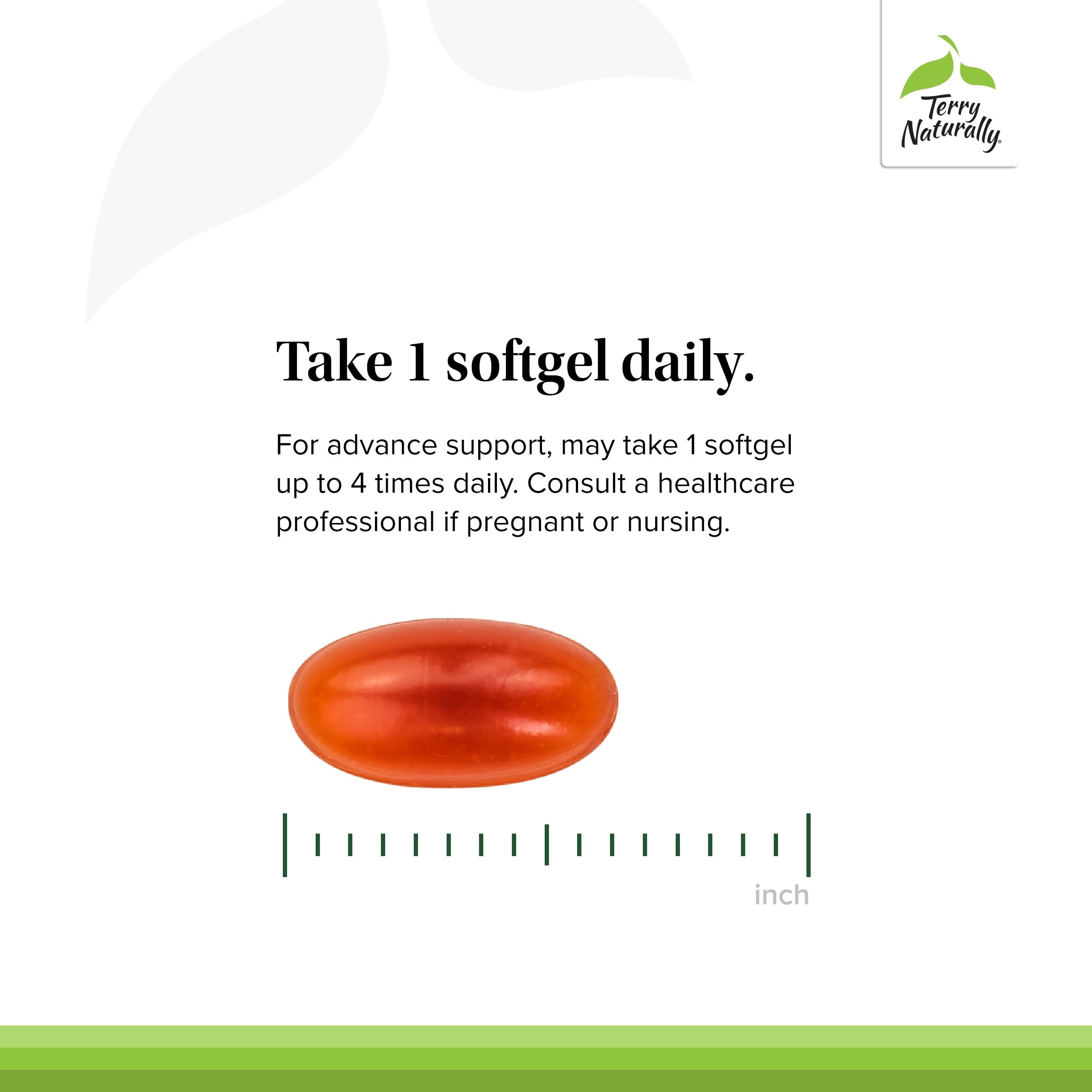 Terry Naturally Omega7 Eye Relief softgels open bottle