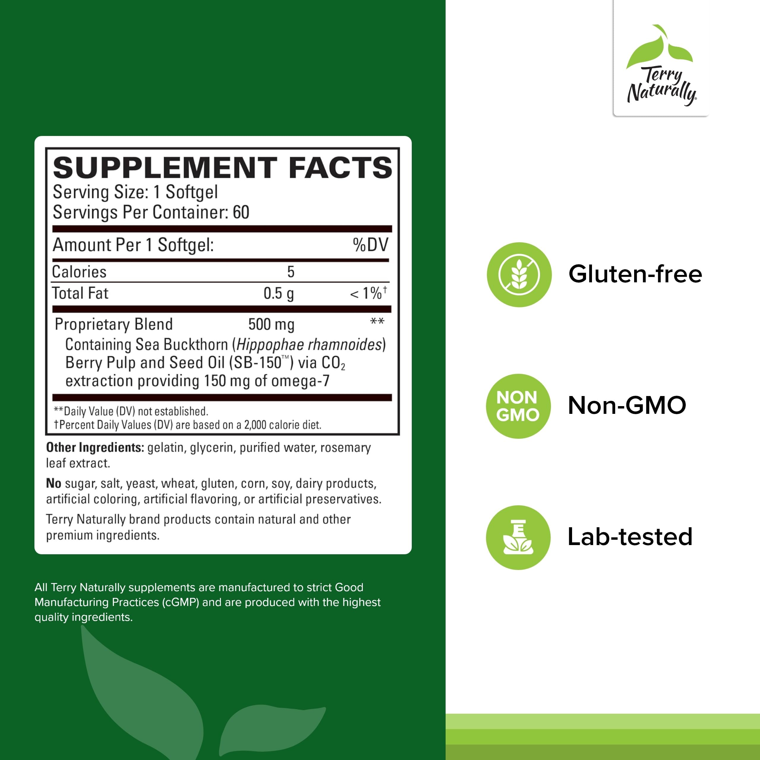 Terry Naturally Omega7 Eye Relief softgels packaging