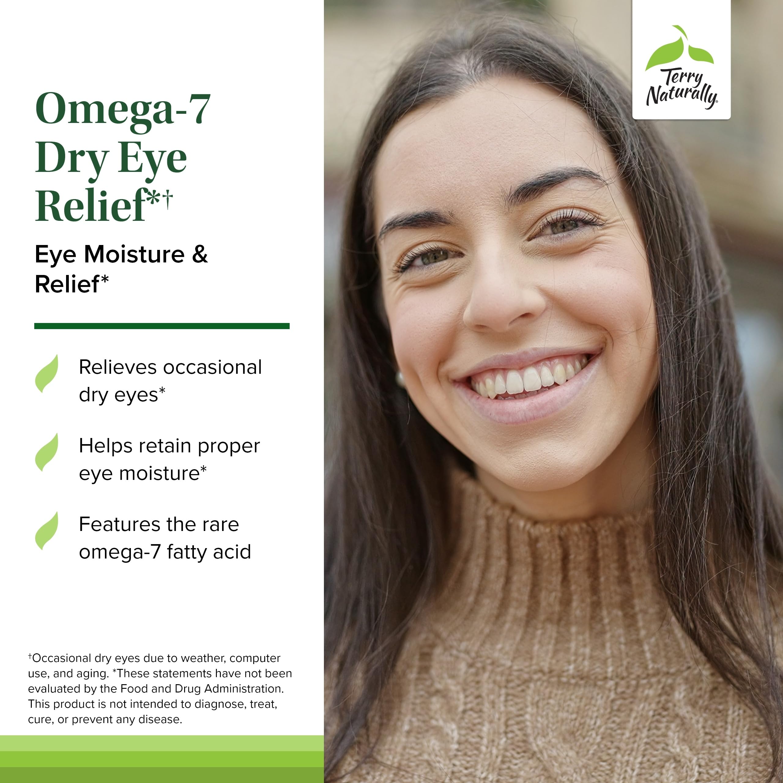 Terry Naturally Omega7 Eye Relief softgels side view