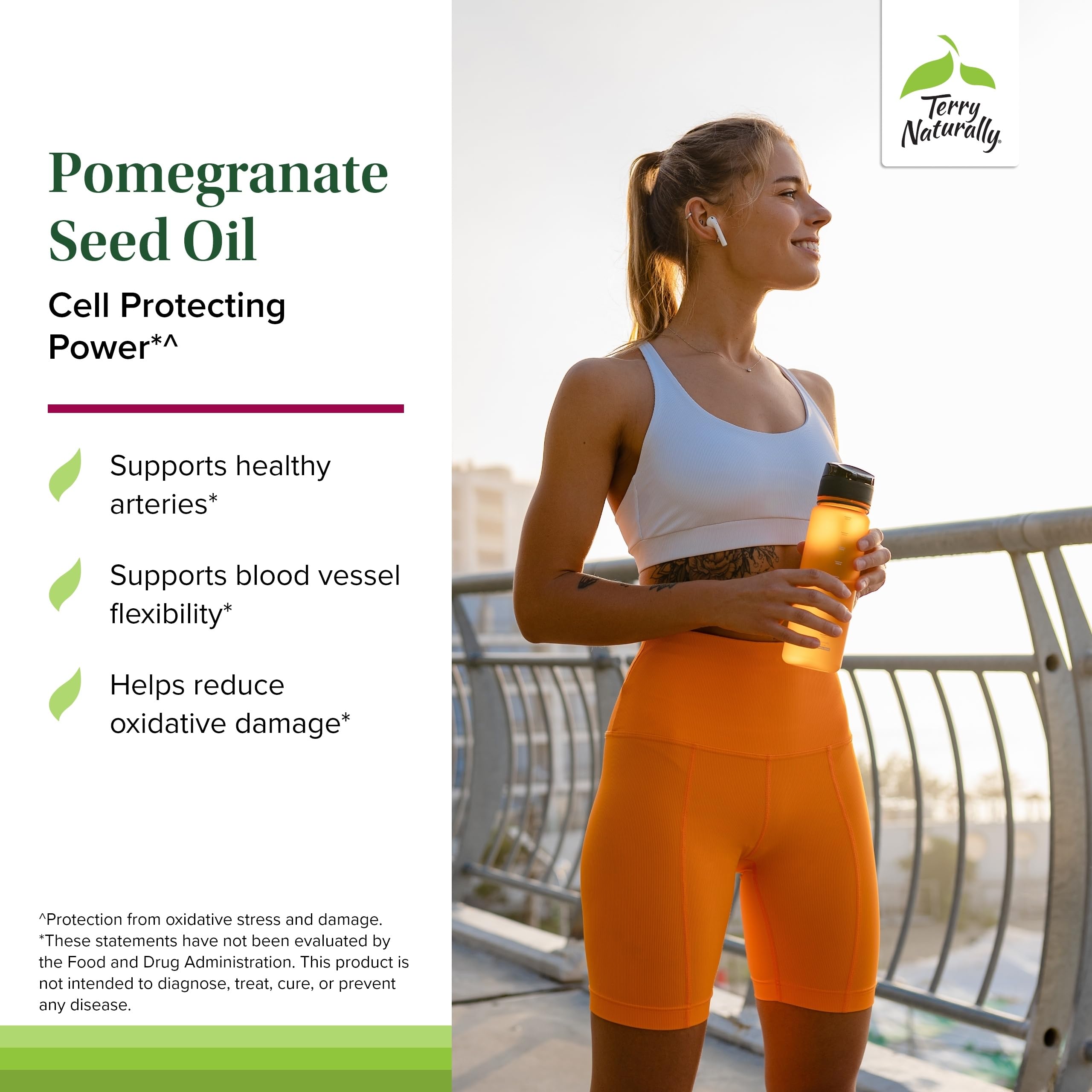 Terry Naturally Pomegranate Seed Oil Softgels side view