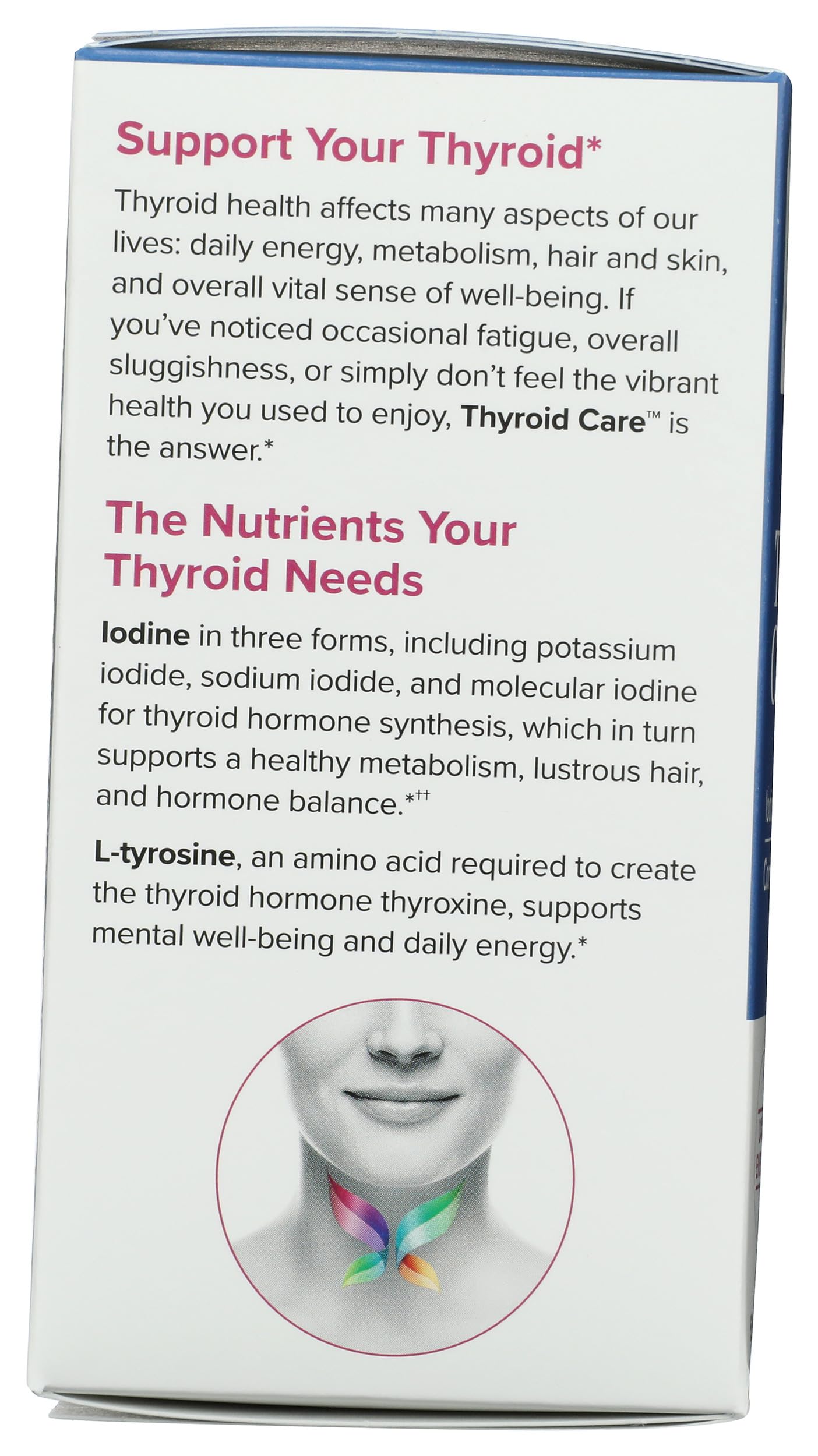 Terry Naturally Thyroid Care 500 mg capsules with a glass of water