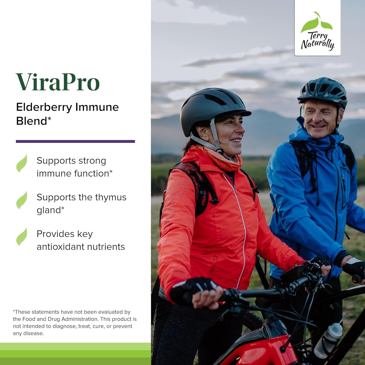 Terry Naturally ViraPro Elderberry Supplement 300mg side view