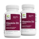 Terry Naturally Vitamin D3 5000 IU chewable tablets front view