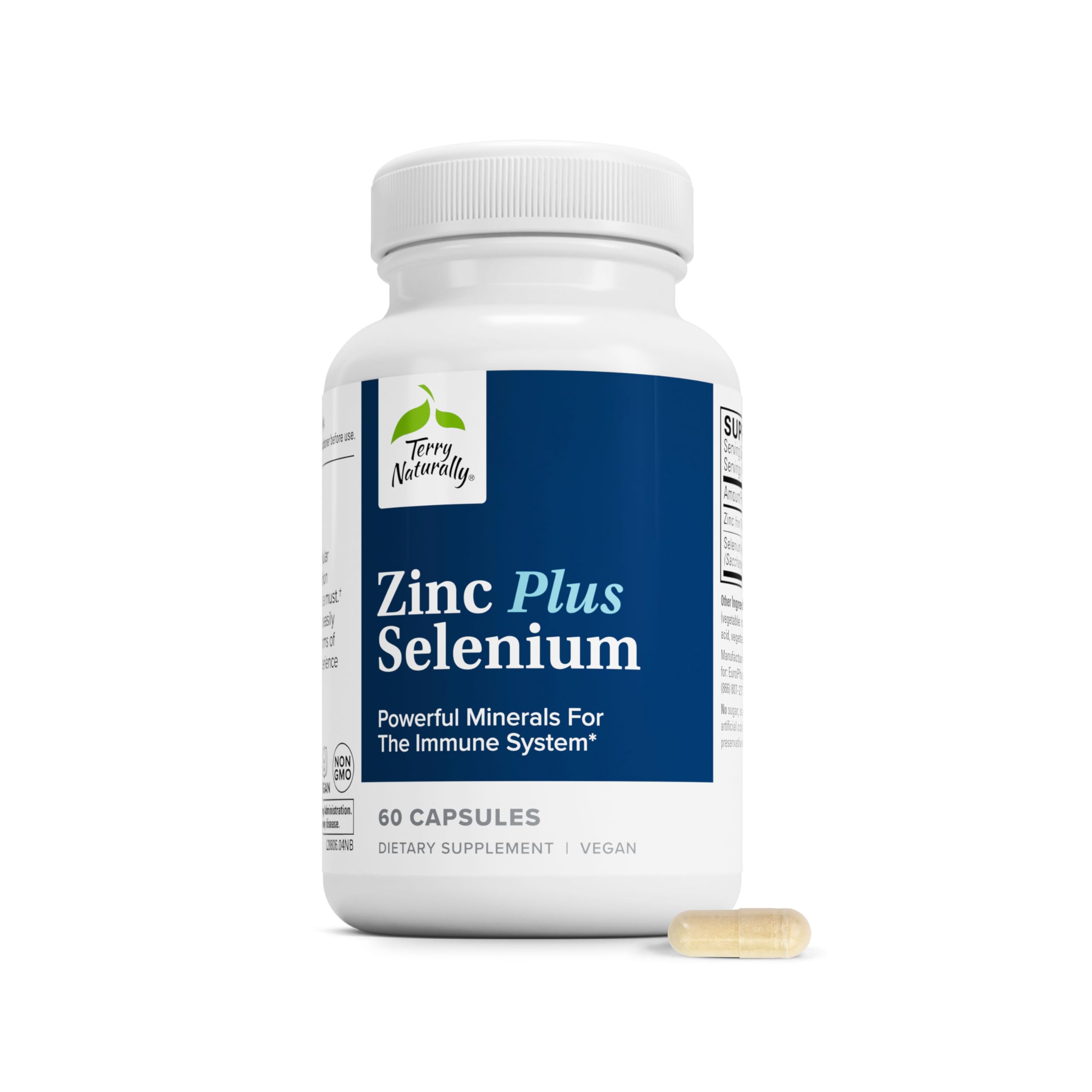Terry Naturally Zinc & Selenium Capsules front view
