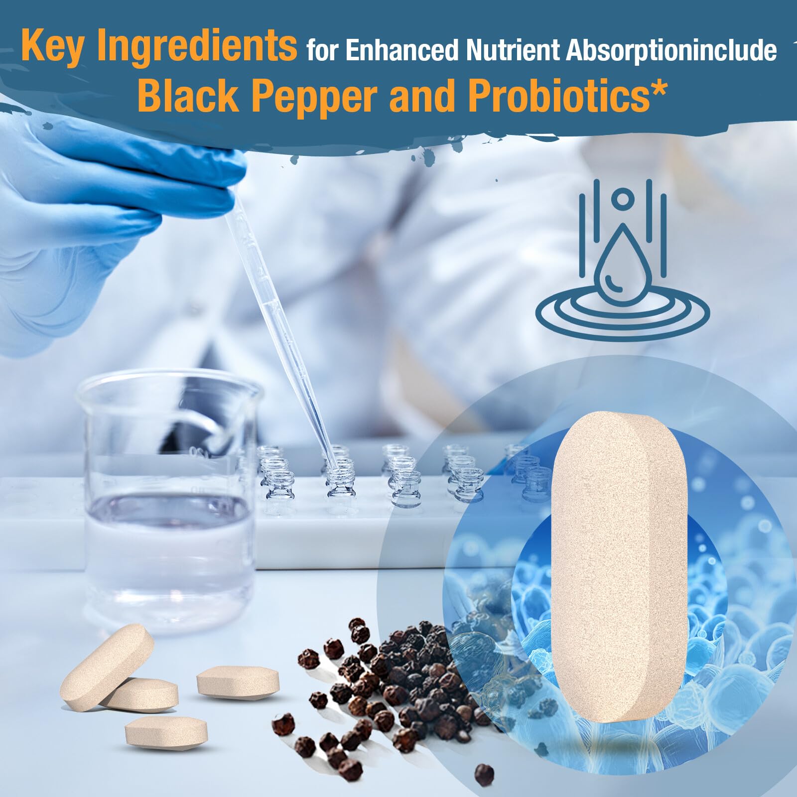 Tervaies Adrenal Extracts Supplement with a measuring spoon