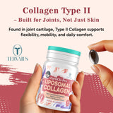 Tervaies Collagen Softgels in hand for size comparison