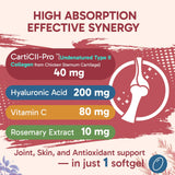 Tervaies Collagen Softgels side view showing softgel size