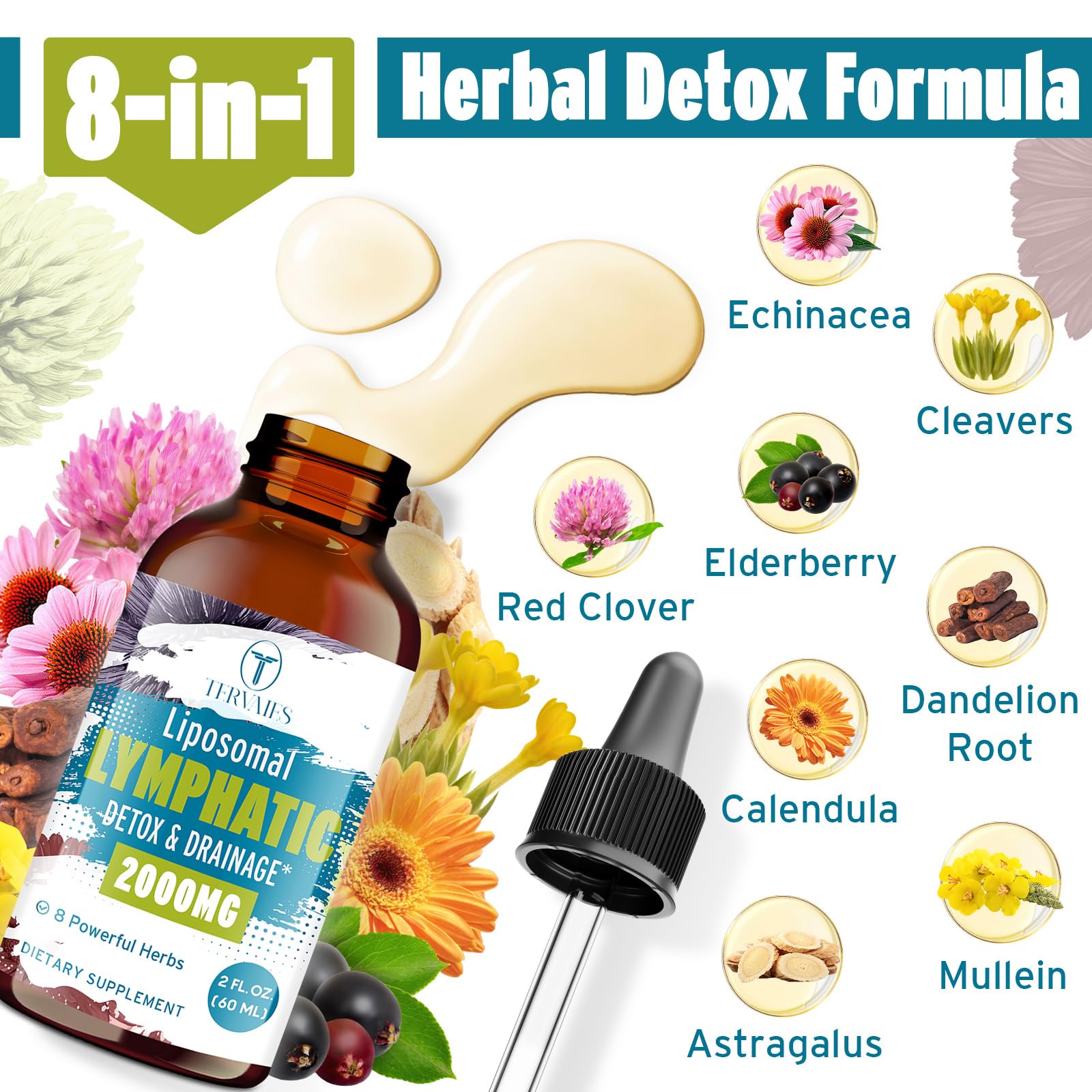 Tervaies Echinacea Liquid Supplement on a wooden table