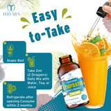 Tervaies Echinacea Liquid Supplement with a glass of water