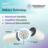 Tesseract Medical Research QuerciSorb SR supplement on a wooden table