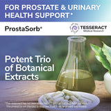 Tesseract ProstaSorb supplement capsules in a hand