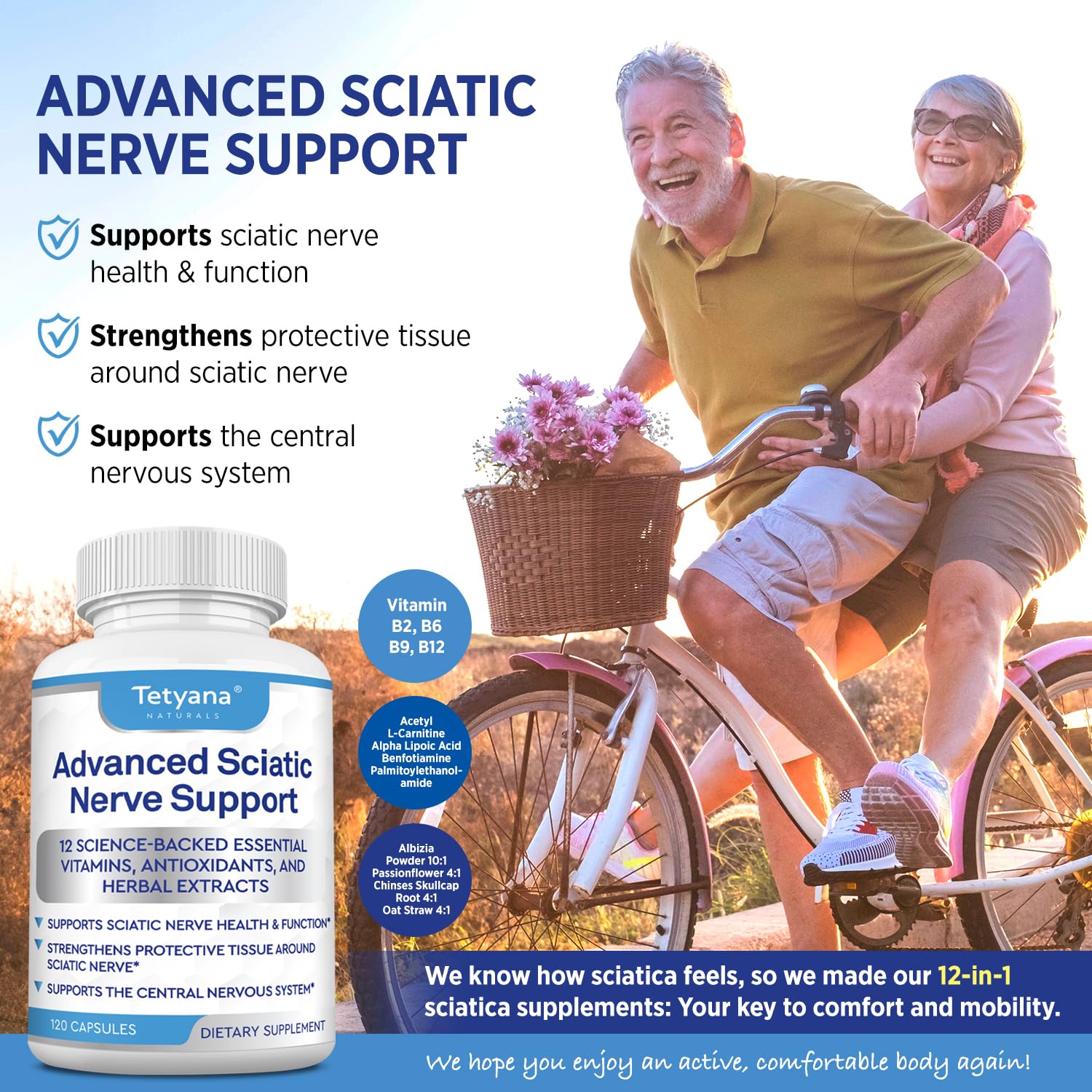 Tetyana Naturals Alpha Lipoic Acid Supplement capsules on a wooden surface