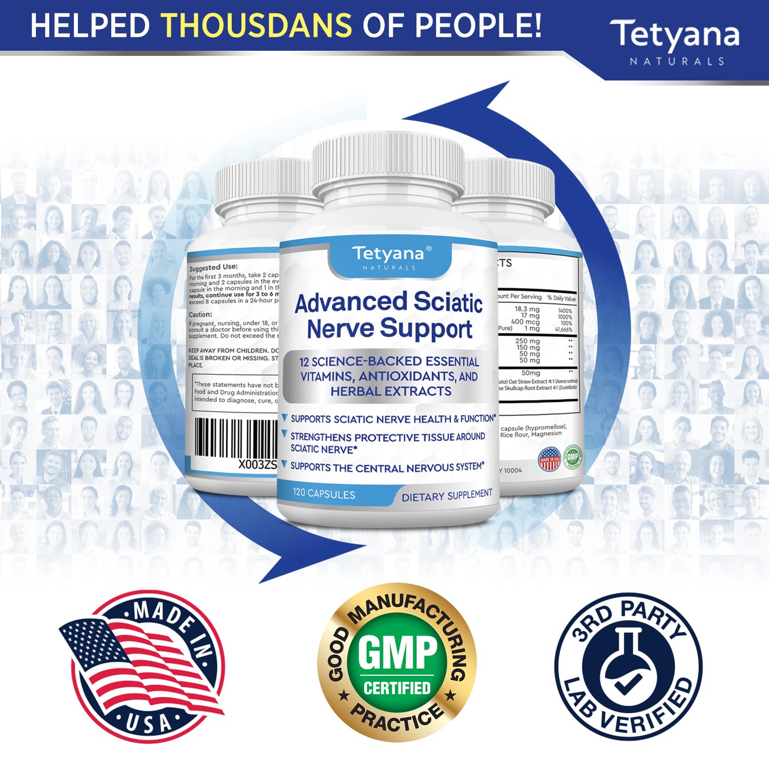 Tetyana Naturals Alpha Lipoic Acid Supplement with a measuring spoon