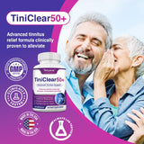 Tetyana Naturals Tinnitus Support Supplement capsules on a wooden table