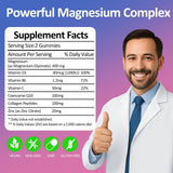 Tewuky Magnesium Glycinate Gummies 400mg close-up of gummy texture