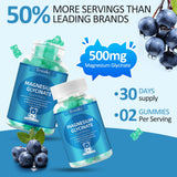 Tewuky Magnesium Glycinate Gummies 500mg with fresh blueberries