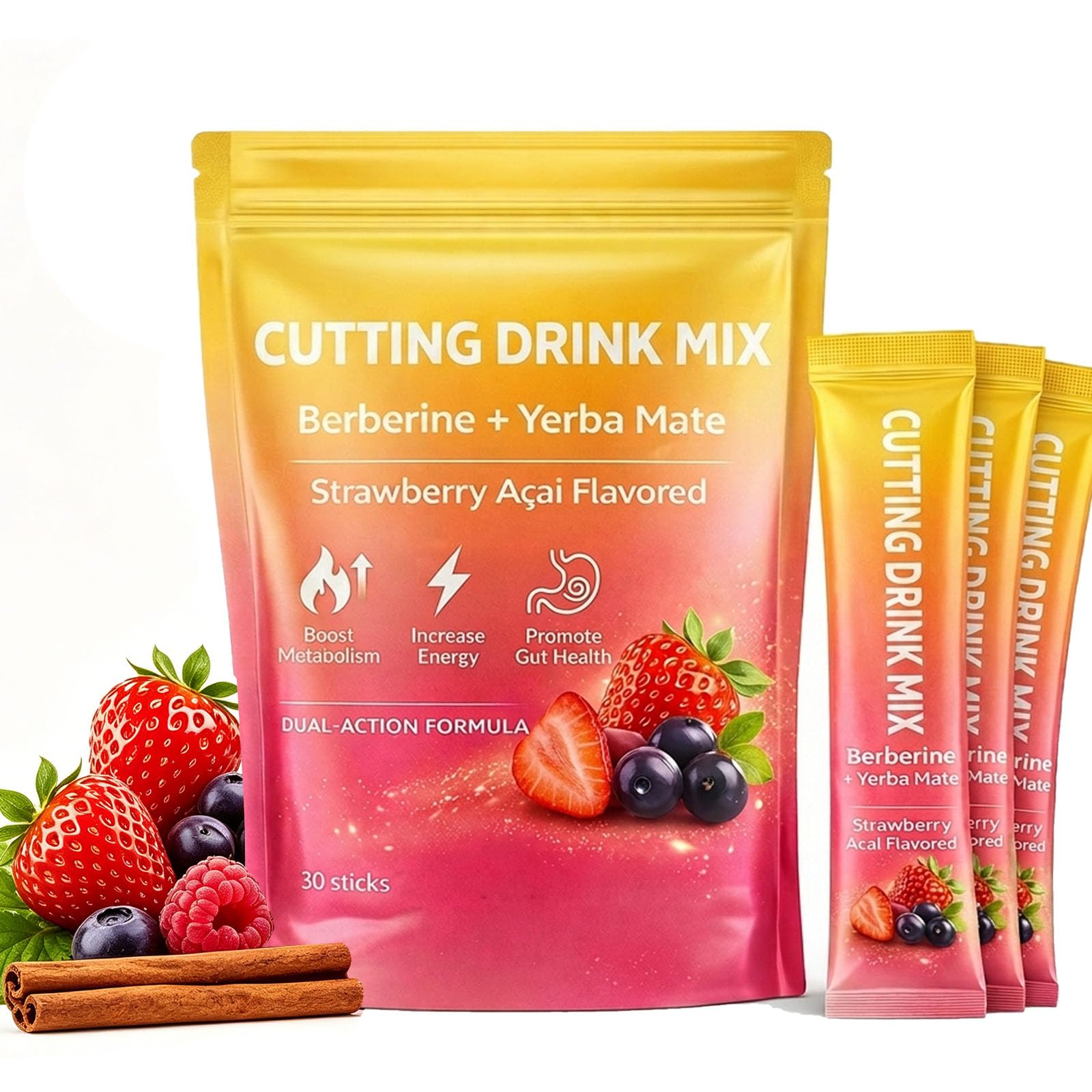 Tfnovg Plant-Based Cutting Drink Mix front view with packaging