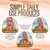 Tfnovg Tanning Gummies 100g with a tropical background