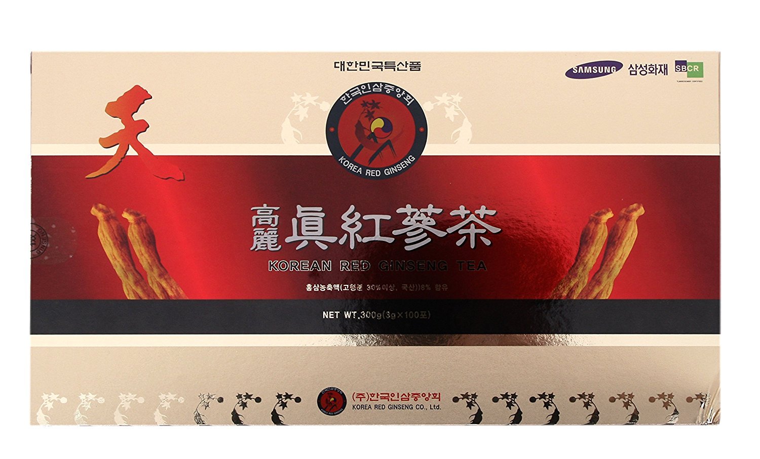 TG153 Korean Red Ginseng Tea Powder in a cup of tea