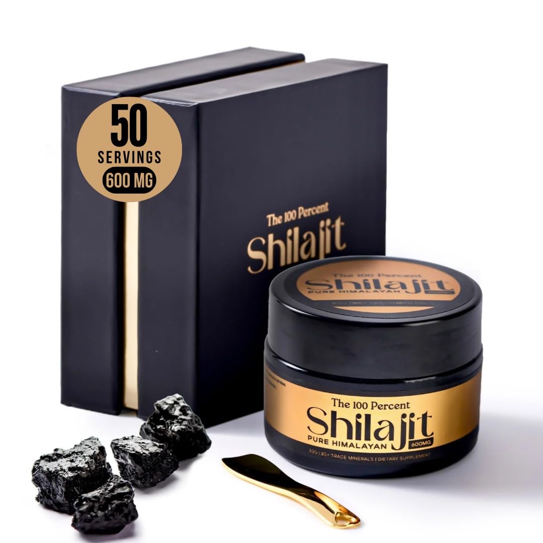 The 100 Percent Pure Himalayan Shilajit Resin 30g front view