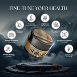 The 100 Percent Pure Himalayan Shilajit Resin with measuring spoon