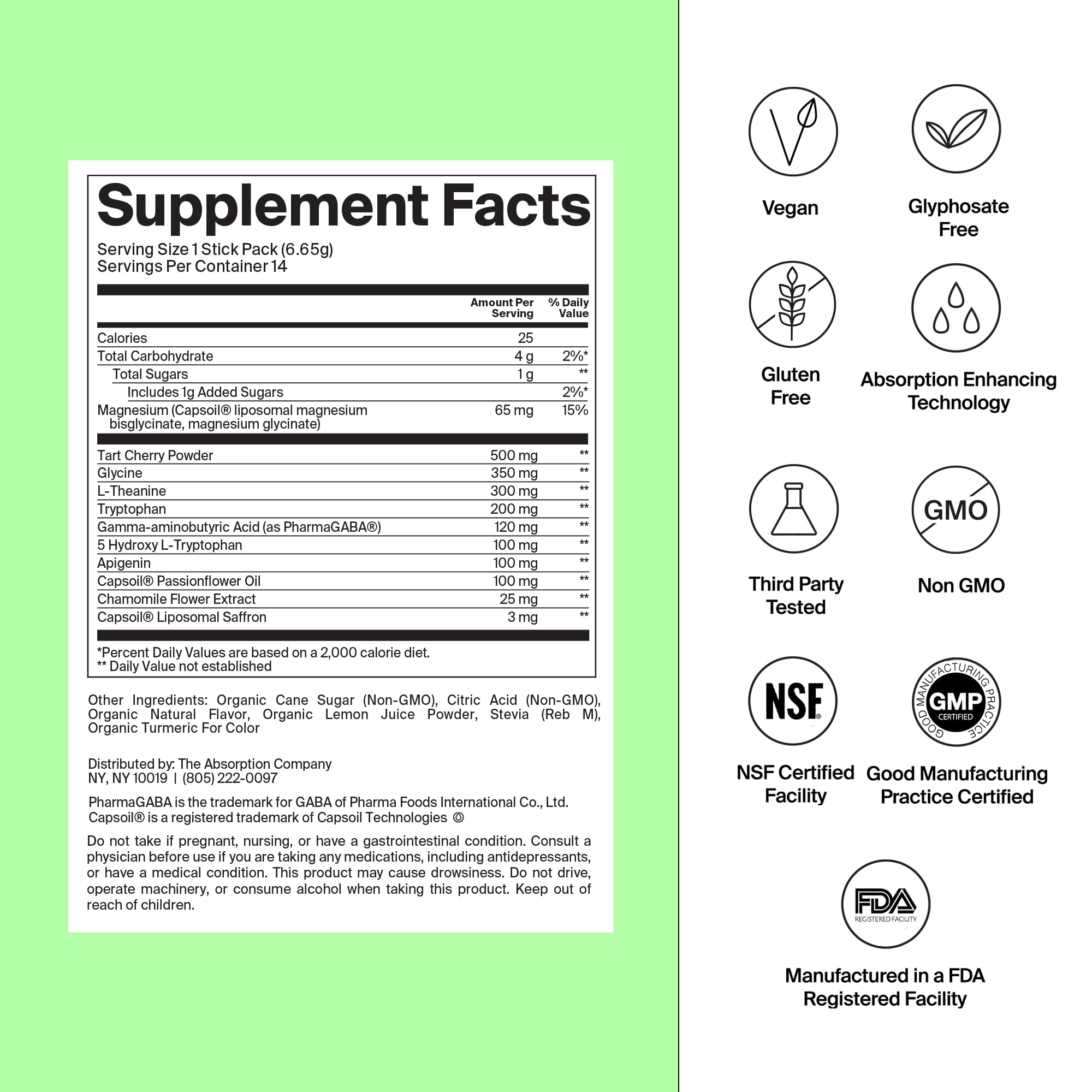 The Absorption Company Sleep Aid Powder Packets packaging
